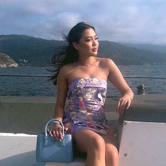 Lilac floral embellished strapless mini dress - Selfie Leslie - Showpo - Picture 2 of 2